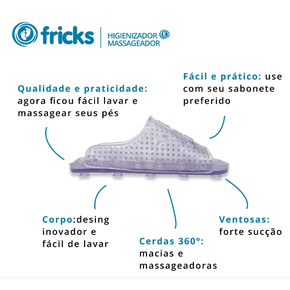 CHINELO HIGIENIZADOR E MASSAGEADOR FRICKS - Unico